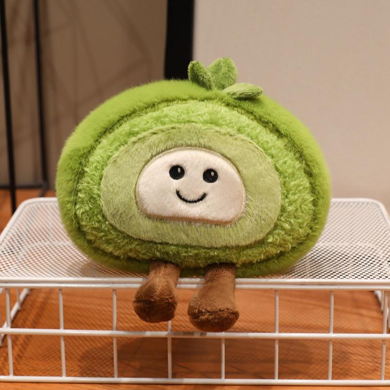 Кавайные Плюшевые Игрушки Swiss Roll с Улыбкой Мягкие Набивные Мультяшные Улыбающиеся Десертные Куклы Нежные Мини Декоры для Рабочего Стола Прекрасный Подарок Девушке