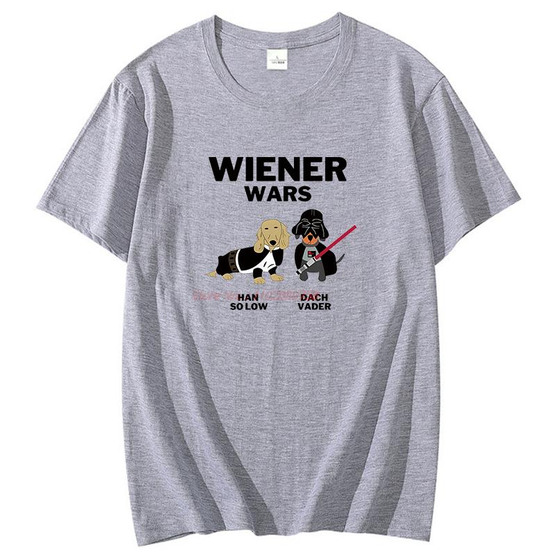 Wiener Wars Funny Dachshund T Shirts Fashion Cotton Short Sleeve Tshirts Unisex Summer New Shirts And Tshirts Print T Shirt