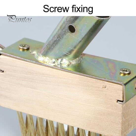 Crevice Weeding Brush Head Brass Wire Bristle 2-in-1 Weed Moss Remover Tool Manual Crack Weeder for Block Paving Patio Stone Edging