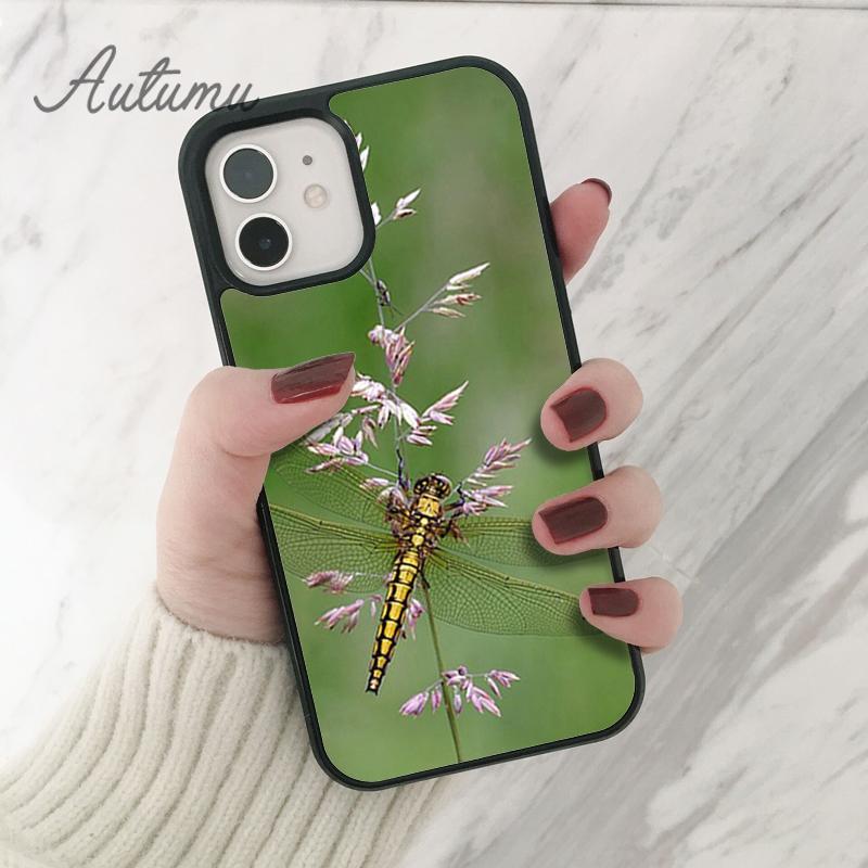 Dragonfly Animal Phone Case for iPhone 17 Air 15 16 16e 11 12 13 14 Pro Max Plus Cover coque Fundas Shell