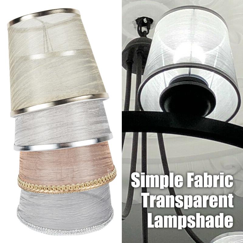Современный абажур для потолка, прозрачный абажур из текстурированной ткани, прозрачный абажур в виде барабана, потолочный светильник, чехол для домашнего декора