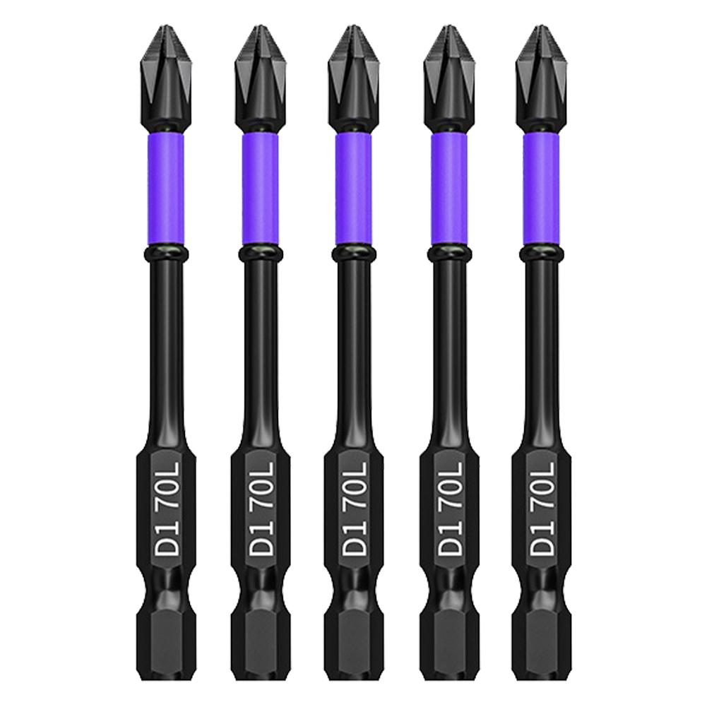 D1 Magnetic Batch Head PH2 Cross Screwdriver Set High Hardness Non-Slip Impact Drill Bit 25/50/65/70/90mm Anti-shock Screwdriver