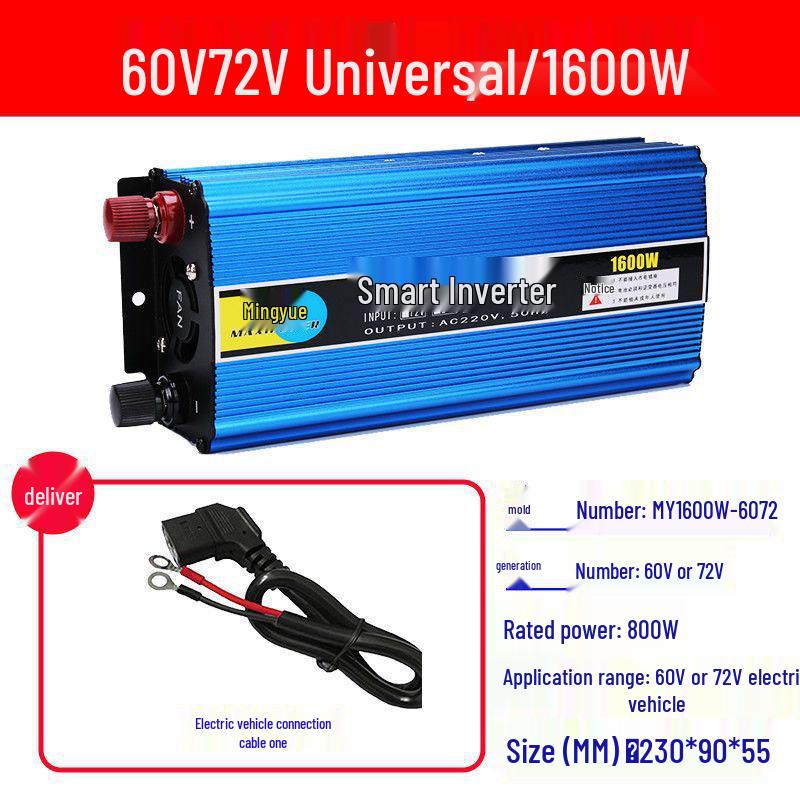 High-Power Electric Vehicle Inverter 48V-72V to 220V Universal Battery Converter