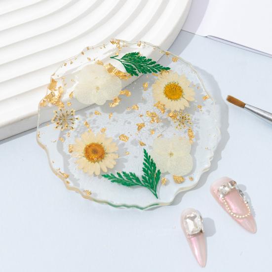 Handmade Resin Coaster Dried Flowers Cup Mat Heat-Resistant Clear Waterproof Table
