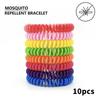 10 Pcs EVA Anti Mosquito Bracelet for Adults Kids 100%Natural Non Toxic Pure Essential Oil Mosquito Repellent Coil Pest Reject