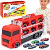 [Recommended by Educational Professionals] Toy Car, Miniature Car, Carrier Car, 1 Car Storage Car, Set of 6 Cars, Race, Battle, Competition, Working