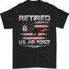 Retired Air Force Veteran USA Flag Patriotic Veterans Day Vintage Unisex T-Shirt