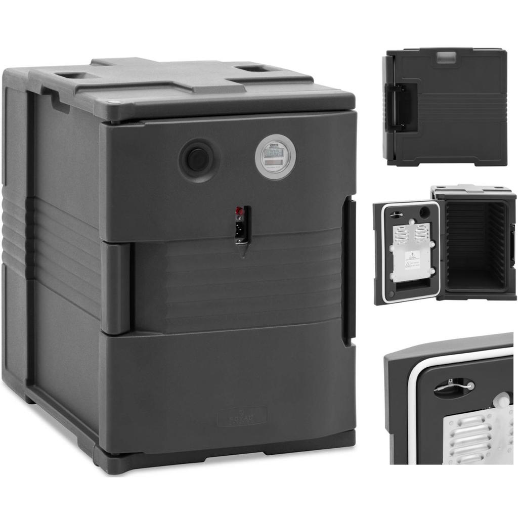 Thermos thermal insulating container with electric heater for GN 1/1 containers