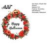 Party Supplies for Home Halloween Wreath Wall Stickers, Happy Garland Decals, Retro Autumn Pumpkin Easy Peel And Stick Murals & Rose Waterproof