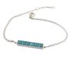 [P8010] - Silver Bracelet 'Boho' Turquoise Silver (rhodium-plated) - 20x4 Mm