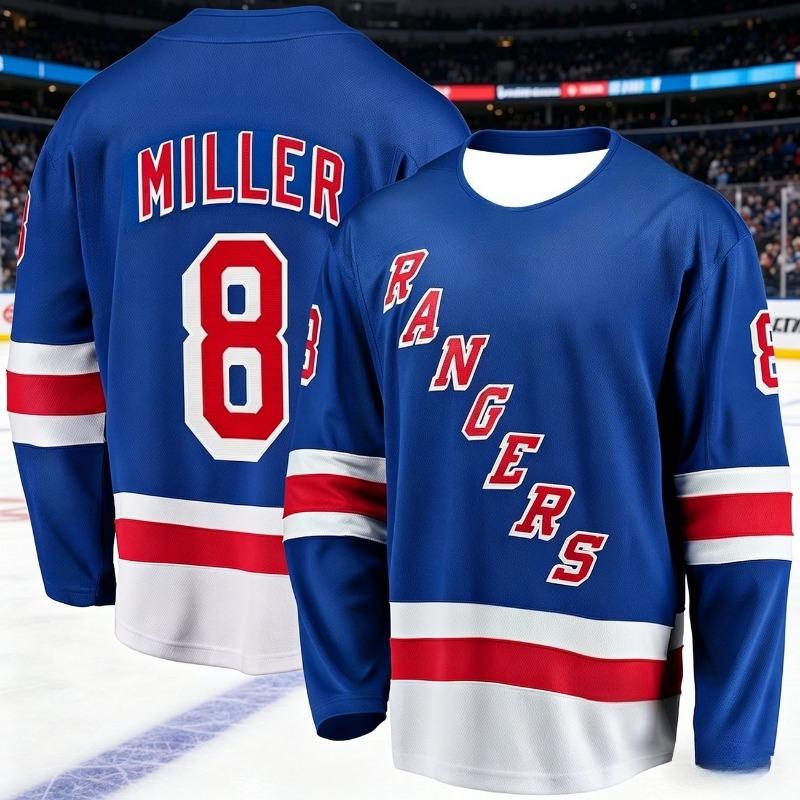 2026 Summer Men's Black Green Ice Hockey Style Jersey - Breathable Quick Dry Crew Neck Long Sleeve Sports Tee with Star Graphic