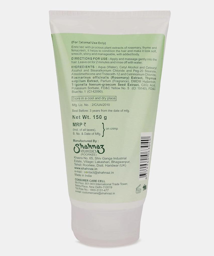 Shahnaz Husain Rosemary Hair Conditioner Sulfate Free Rosemary & Thyme Extract Hydrating Detangling Conditioner 150 g