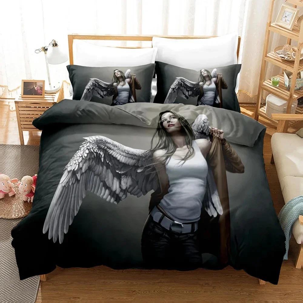 New Style Angel Boys Bedroom 3D Printed Duvet Cover Single Twin Full Queen King Size Aldult Quilt Cover Pillowcase