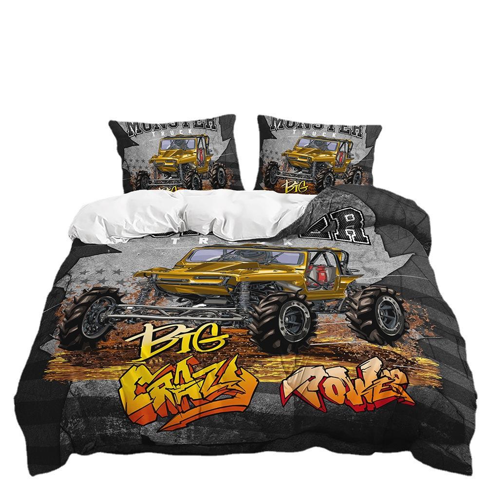 Трехпредметный пододеяльник Bigfoot Racing Двухпредметный постельный комплект