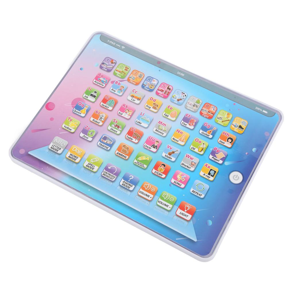 Kids Learning Tablet Full English Teaching Touch Voice Learning Tablet 2cm Body L Learning Machine for 3 Years Old+ Kids