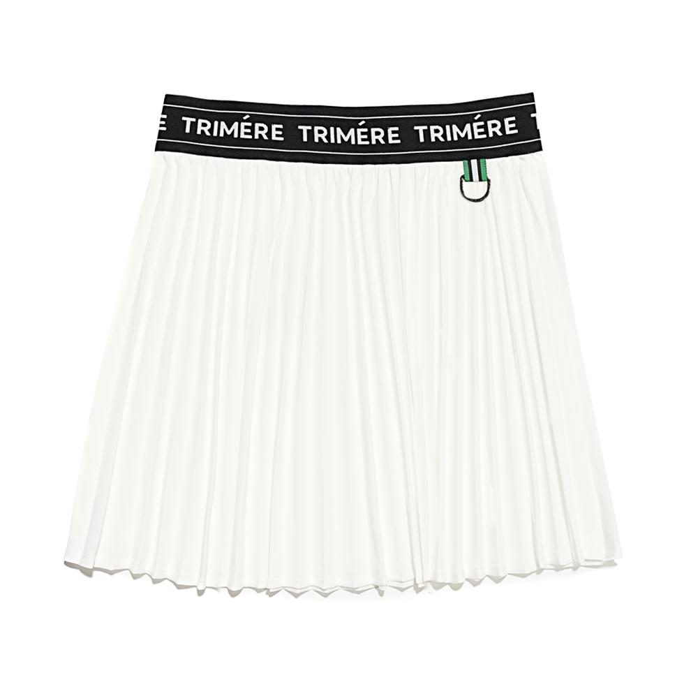 TRIMERE Белая эластичная юбка в складку