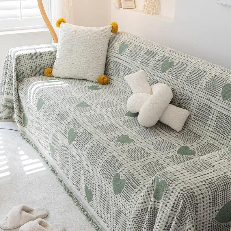 Ткань для чехла для дивана, высокая плотность, приятная для кожи, удобное мягкое многоцелевое одеяло кремового цвета, мягкий цветной тон, дышащая