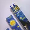 4Pcs/Box 0.5mm Quick-Drying Pens Van Gogh Oil Painting Rollerball Pen Trendy Press Gel Pen  Exam