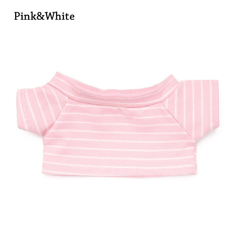 Dressing Game Playing House 20CM Doll T-shirt Stripes Short Sleeve Idol Doll Clothes Cotton Stuffed