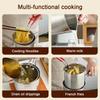 with Lid Deep Fryer with Strainer Stainless Steel Milk Warmer Pot Frying Basket  Cooking Tool