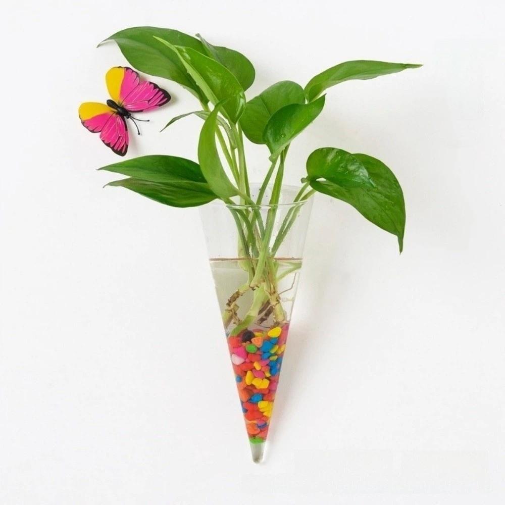 Vase Hydroponic Plant Holder Irregular Shape Wall Decoration Office Decoration