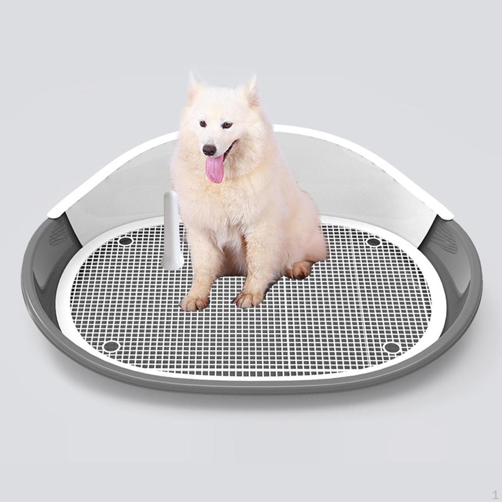 Dog Toilet Pee Pad with Urinary Column Bedpan Potty Trainer Keep Paws and Floors Clean