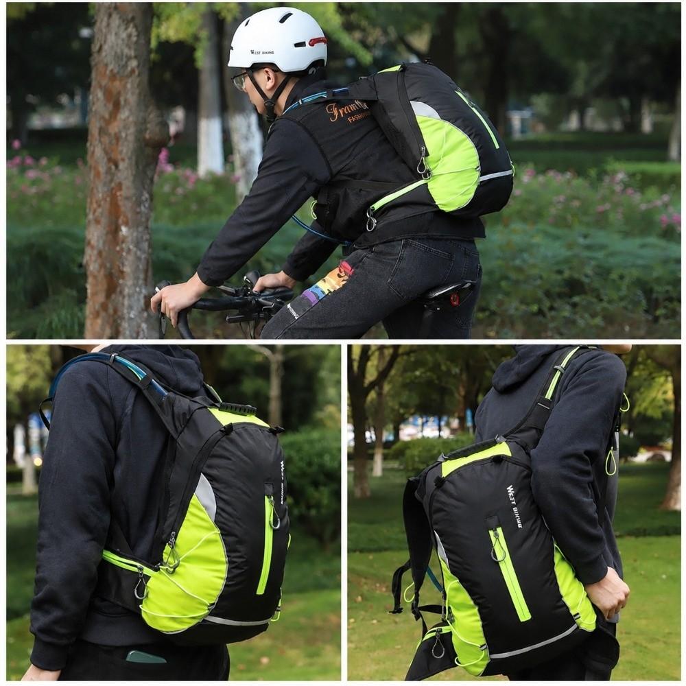 16L Capacity Cycling Backpack with Reflective Outdoor Backpack Durable Travel Daypack Hiking