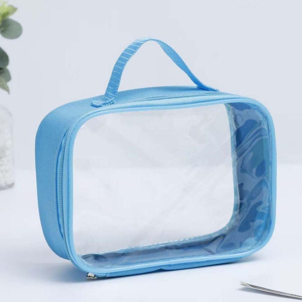 Large Capacity Clear PVC Handbag PU Leather Swimming Small Tote Transparent Beach Bag Men