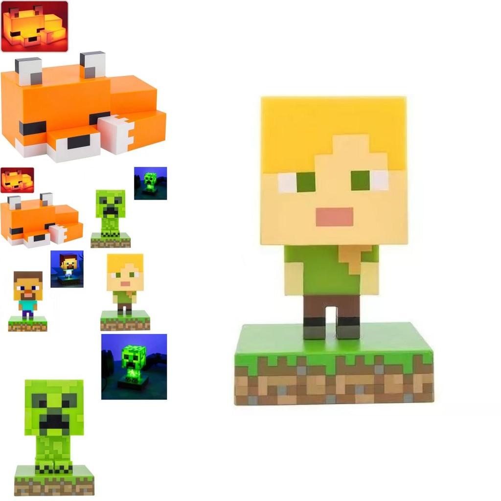 3D Ночник Персонаж Minecraft со Свечением LED для Декора Детской Комнаты