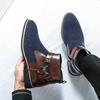 Mens High Top Leather Boots Pointed Toe Side Zipper Casual Formal Shoes Large Size 38-48 Winter