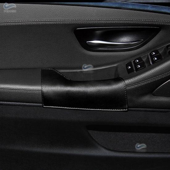 Left Driver Side Cow Leather Door Armrest Handle Bowl Pull Protection Cover for BMW X5 E70 2007 2008 2009 2010 2011 2012