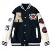 Бомбер в стиле Varsity для бейсбола Мужская Хип-Хоп Харадзюку Костяные Буквы Пэчворк Кожаные Куртки Уличная Одежда Женская Унисекс Колледжные Пальто