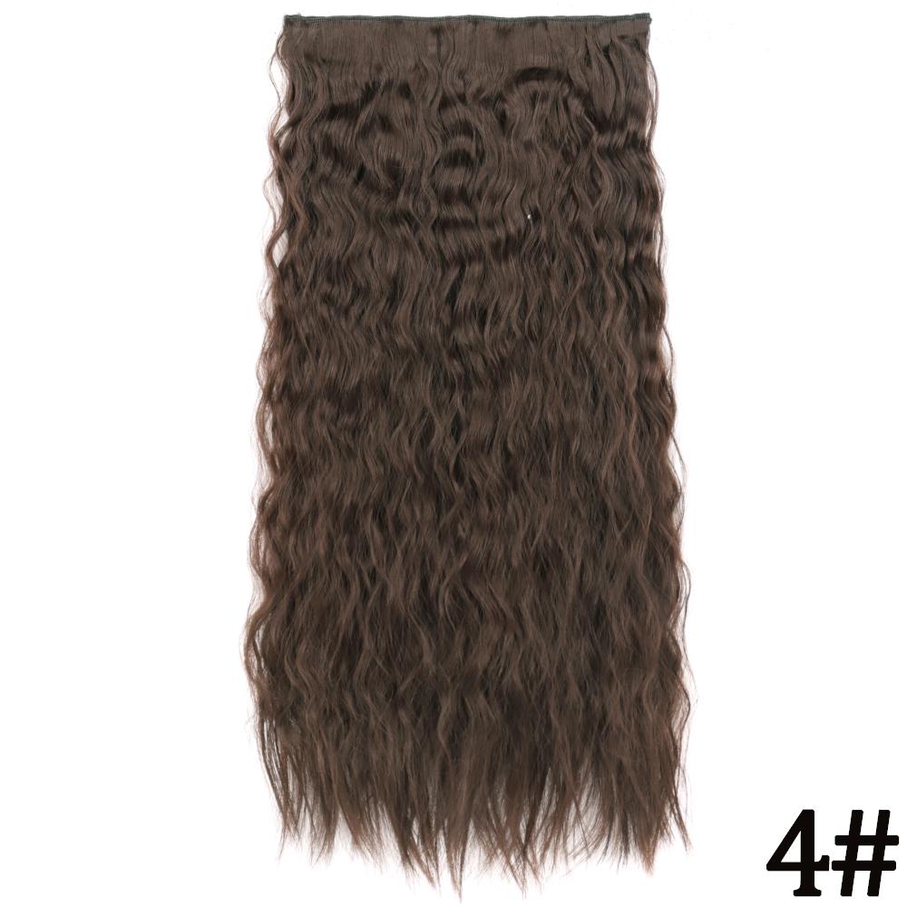 MERISIHAIR Длинные волнистые синтетические волокна 22 дюйма 5 зажимов для наращивания волос Волнистые прямые волосы Черный Коричневый Блондинка Повседневная одежда