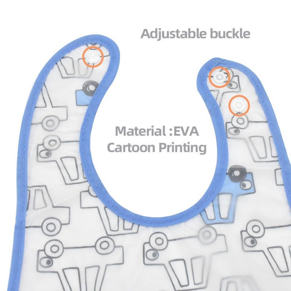 Водонепроницаемые детские слюнявчики с мультяшным рисунком, дизайн с большим карманом, детский фартук, детские слюнявчики из ЭВА для девочек и мальчиков
