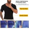 Мужская утягивающая футболка Body Shaper, утягивающий жилет, компрессионный базовый слой, облегающее мышечное белье с коротким рукавом