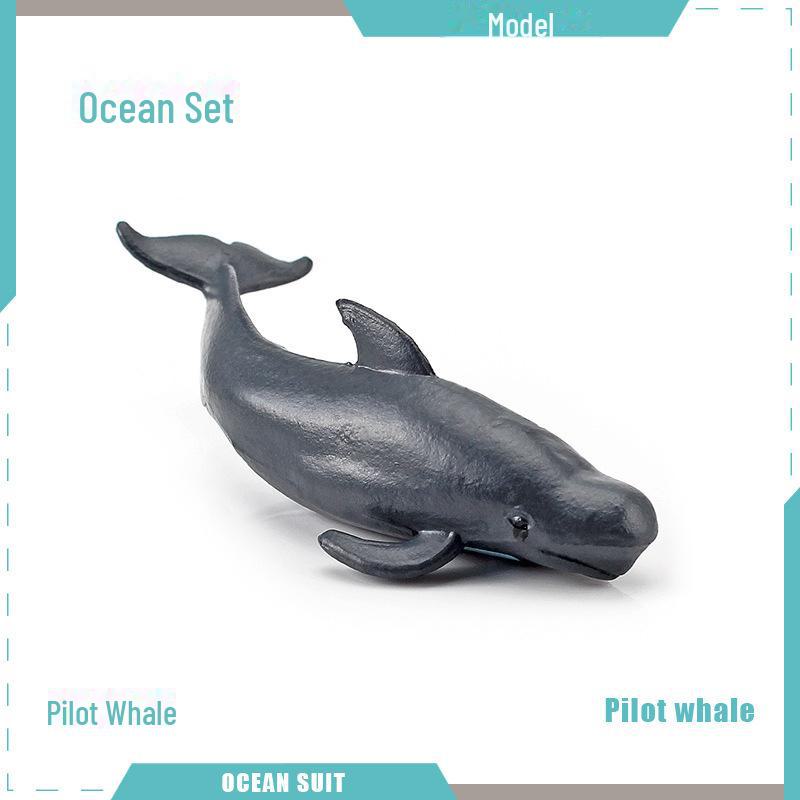 Набор моделей морских животных: Акула, черепаха, дельфин, кит, пингвин, краб и существа морского дна
