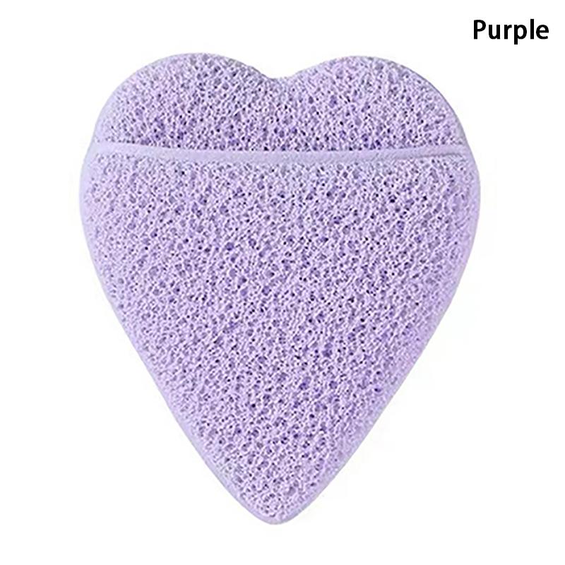 Heart Shape Sponge Facial Deep Cleaning Puff Dust Remove Soft Sponge Exfoliating Face Skin Cleansing Massage Puff Skin Care Tool