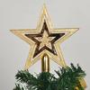 Outdoor Home Decor Merry Christmas Ornaments Tree Topper Glitter Star Decoration