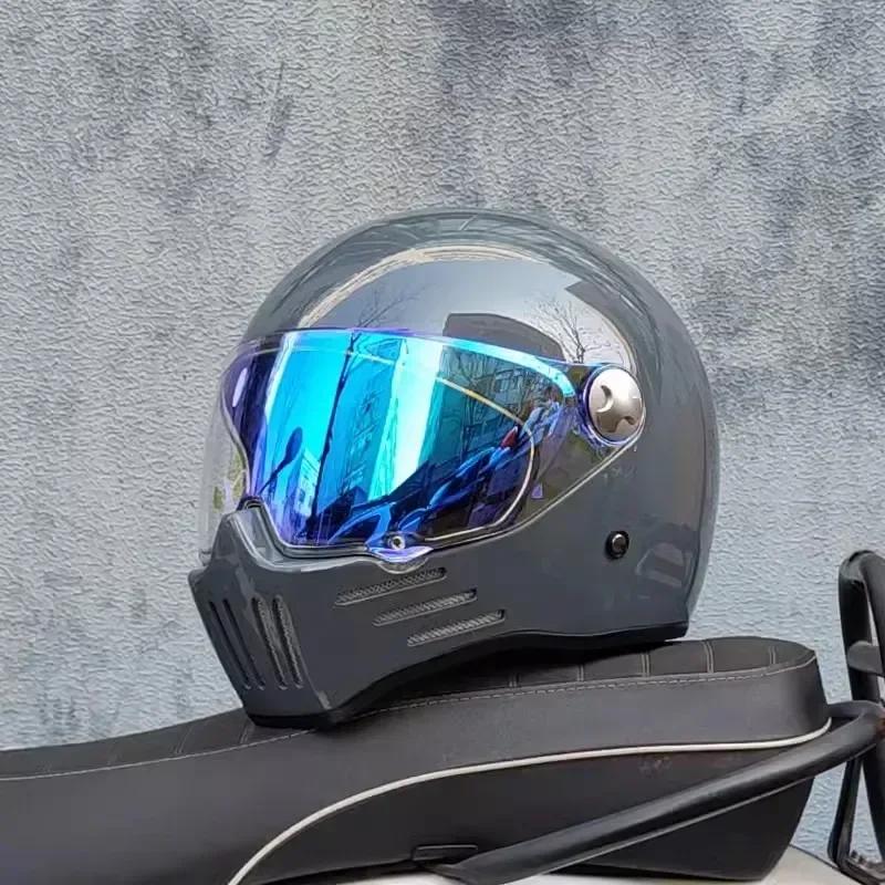 Мотоциклетный шлем интеграл casco moto Шлем Винтаж Чоппер Ретро capacete de motocicleta модульный шлем Одобрение DOT
