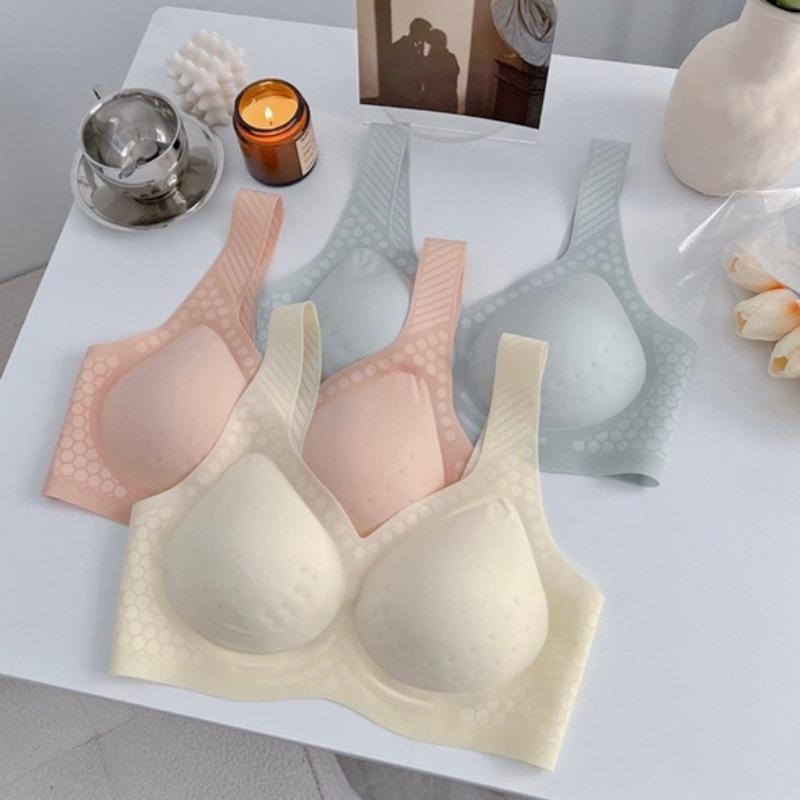 Black Technology Ice Mask Jelly Glue Seamless Underwear Women's Nude Vest Style Breast Enhancement Bra Without Rims