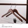 3pcs Non Slip Wide Shoulder Hanger Wooden Heavy Duty Strong Coat Hangers,Smooth Finish 360° Swivel Hook Solid Wood Hangers Shirt Suit Closet Organizer