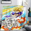 Фланелевое одеяло с принтом персонажей Dragon Ball, Высококачественное, Удобное для всех сезонов, Декор для дома, Тепло и уют, Идеально для рождественских подарков