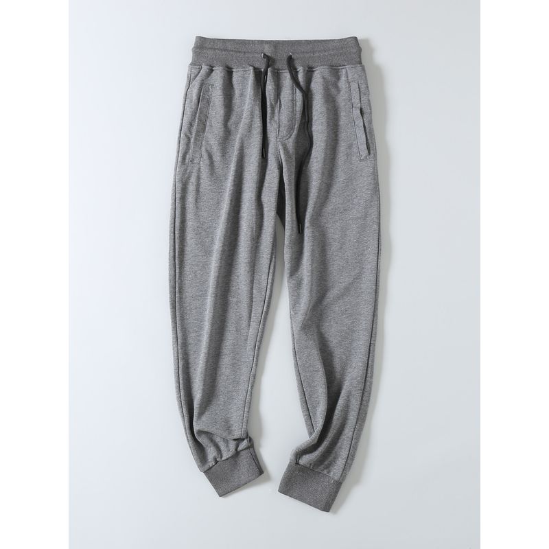 Export Export Tail Goods Japanese Style Simple All-Matching Elastic Waistband Terry Cotton Athleisure Ankle-Tied Sweatpants Men's Fashionable Trousers