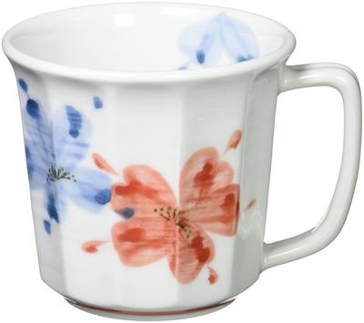 Кружка Hasami Ware [Karugaru] легкая с рисунком в виде цветка Gosu, красная, можно использовать в микроволновой печи и посудомоечной машине, сделано в Японии 32022