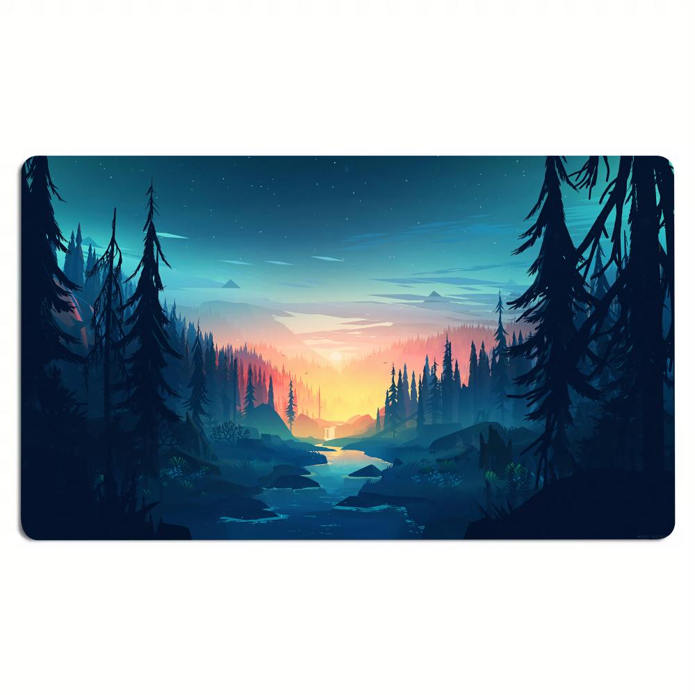 Enchanted Woodland Magic Elk Decor Desk Pad Waterproof Fantasy Art Keyboard Mousepad