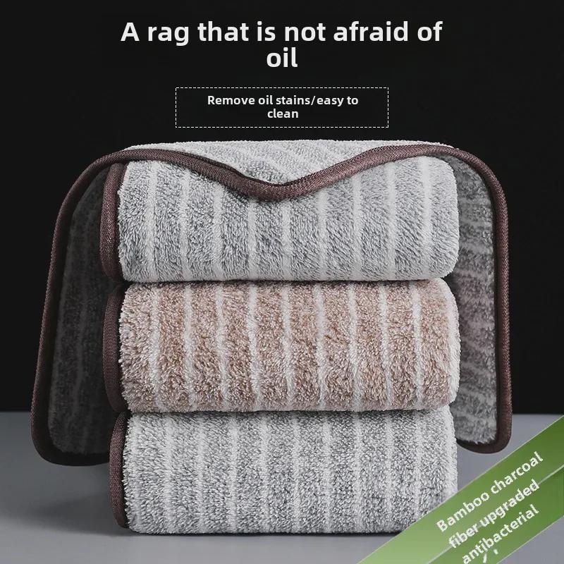 Антипригарное безворсовое кухонное полотенце для мытья посуды с маслом - высокоабсорбирующее чистящее полотенце