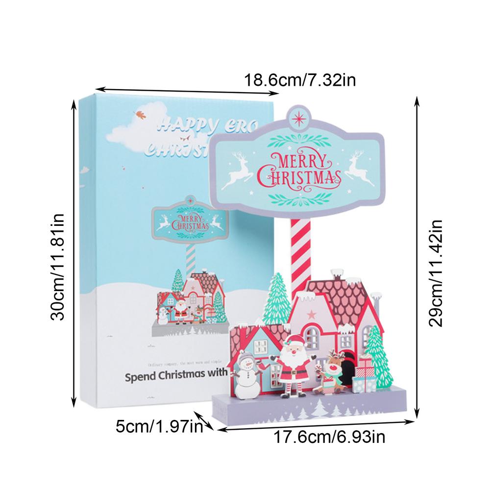 Рождественский деревянный домик табличка на стол Веселые рождественские деревянные таблички на стол Рождественские зимние украшения для дома Декоративная центральная часть стола