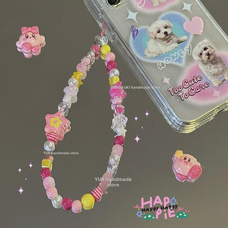 Оригинальная подвеска из бисера Star Kirby: Брелок для мобильного телефона и аксессуар Тамагочи