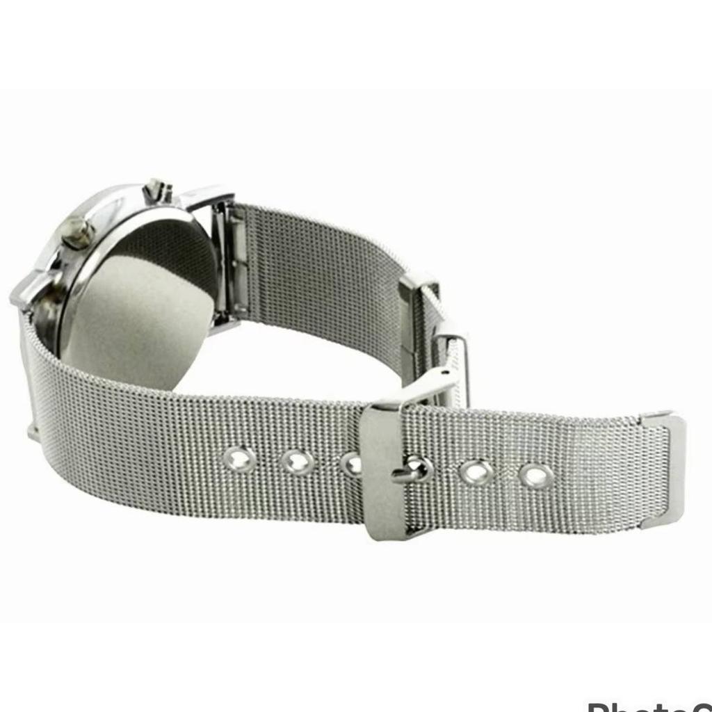 LED Fashion Cool Digital Watch Unisex Men Women Kid Watch Luxury Mesh Binary Digital Hour Clock Quartz Luminous