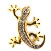 Les Trésors De Lily [L4684] - Позолоченный кулон «Саламандра», белое золото - 17x10 мм